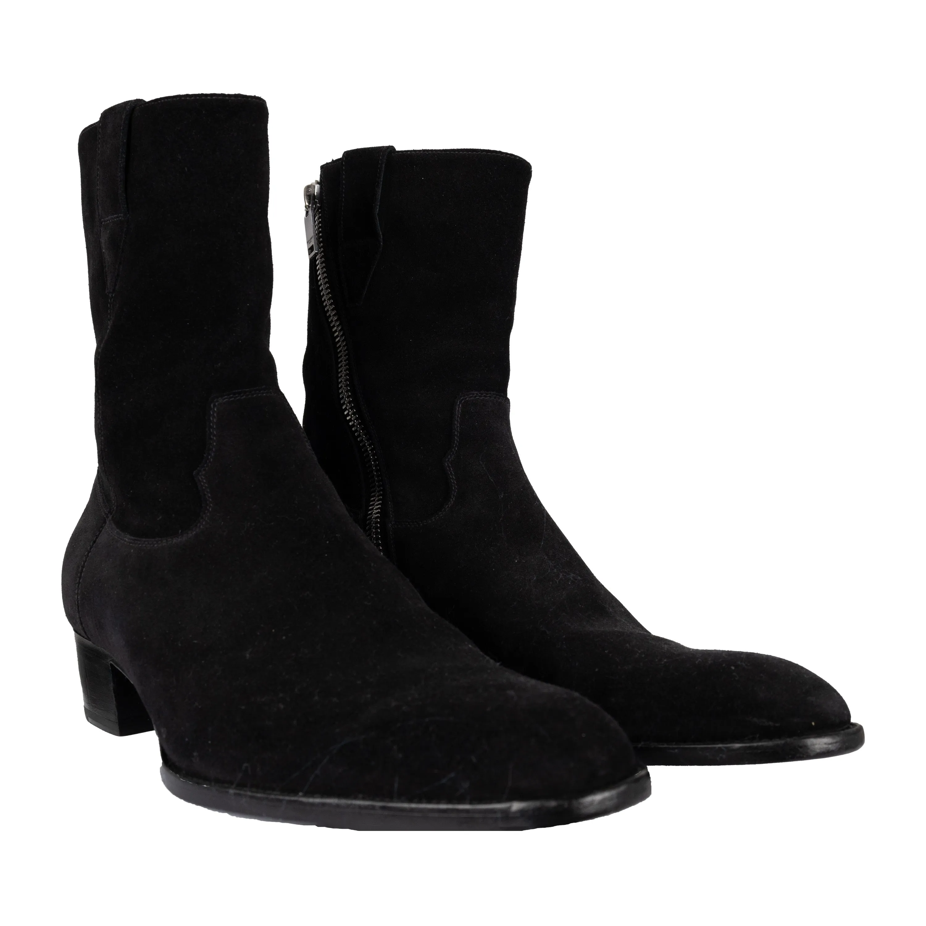 Saint Laurent Suede Ankle Boots - '10s