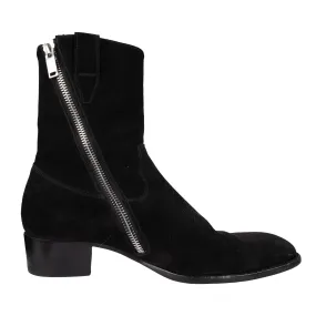 Saint Laurent Suede Ankle Boots - '10s