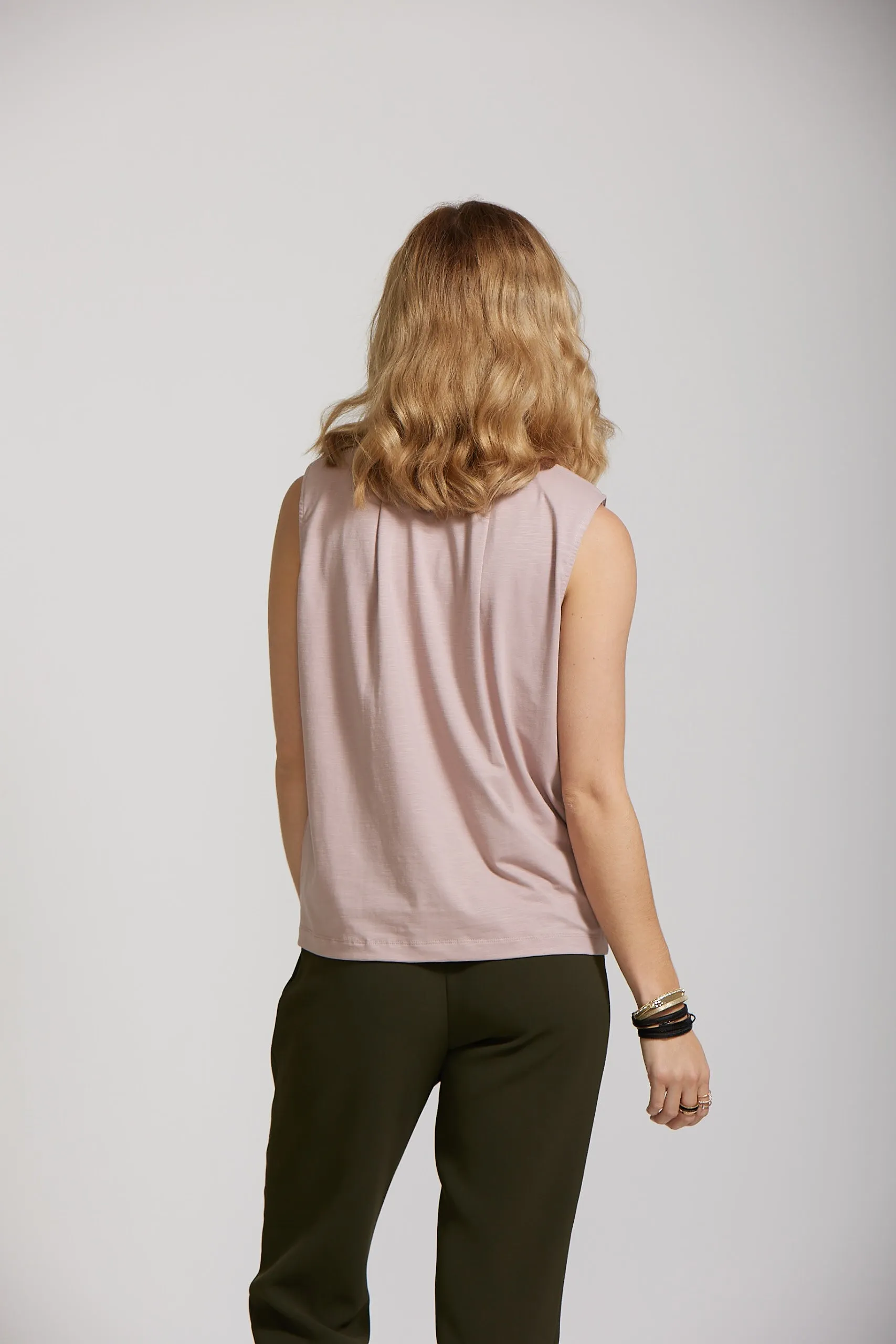 Shoulder Tee - Blush Biscuit