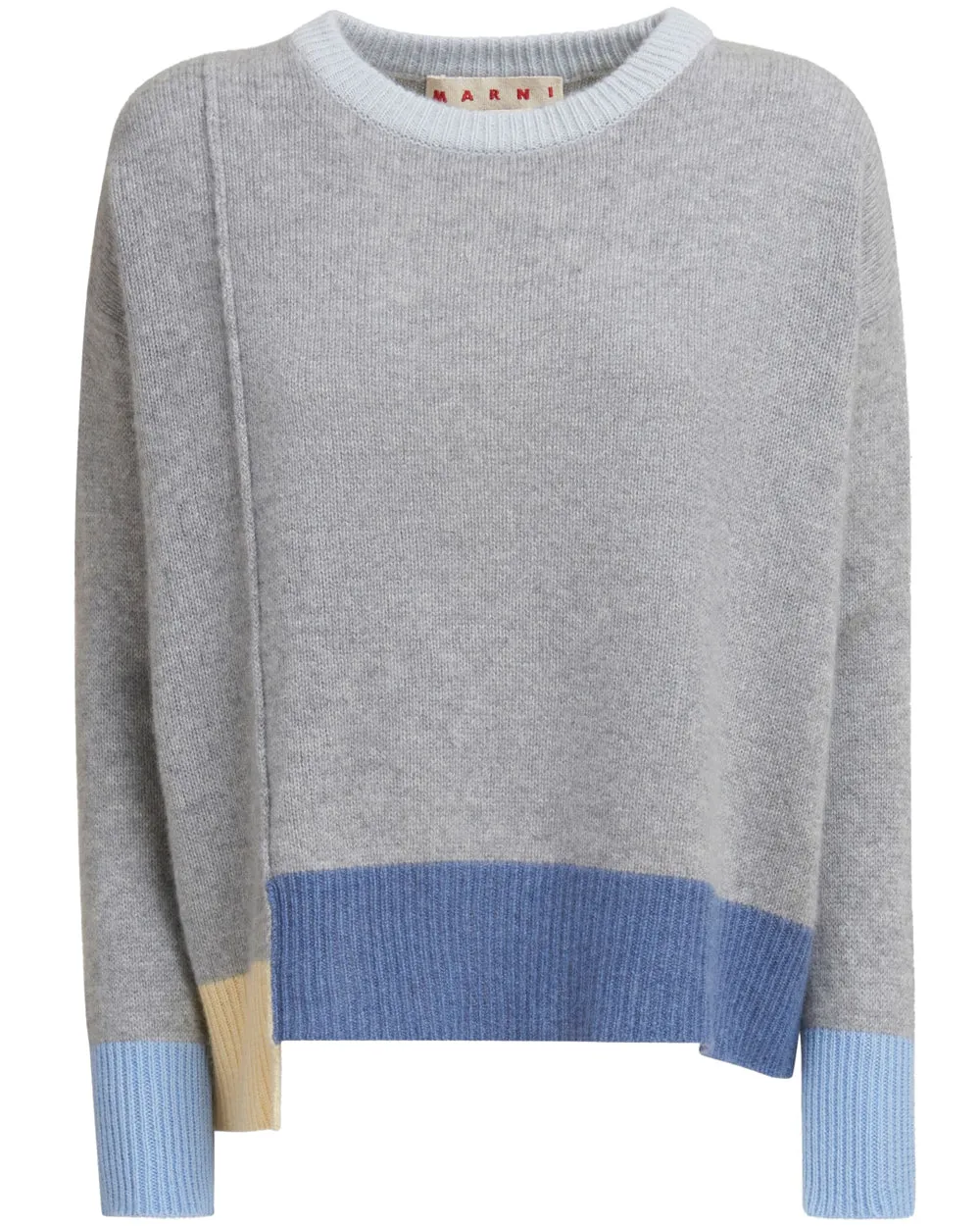 Sodium Coloblock Long Sleeve Crewneck Sweater