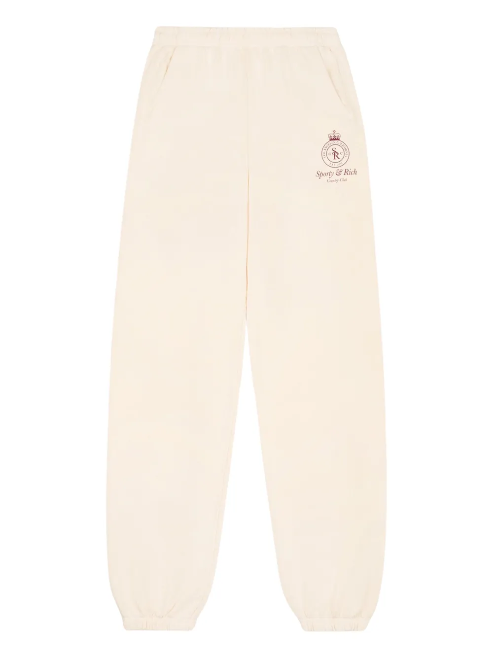 Sporty & Rich Crown Sweatpants in Cream