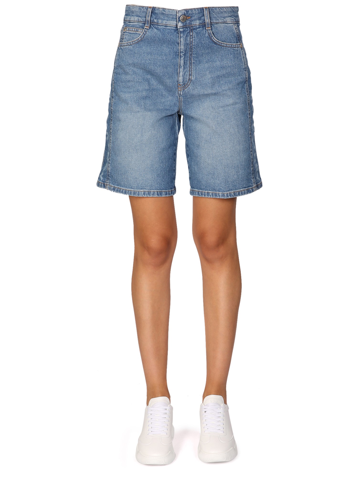 STELLA McCARTNEY    COTTON DENIM SHORTS