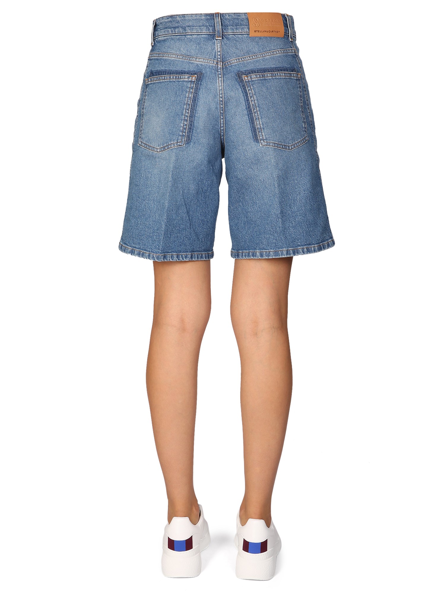 STELLA McCARTNEY    COTTON DENIM SHORTS