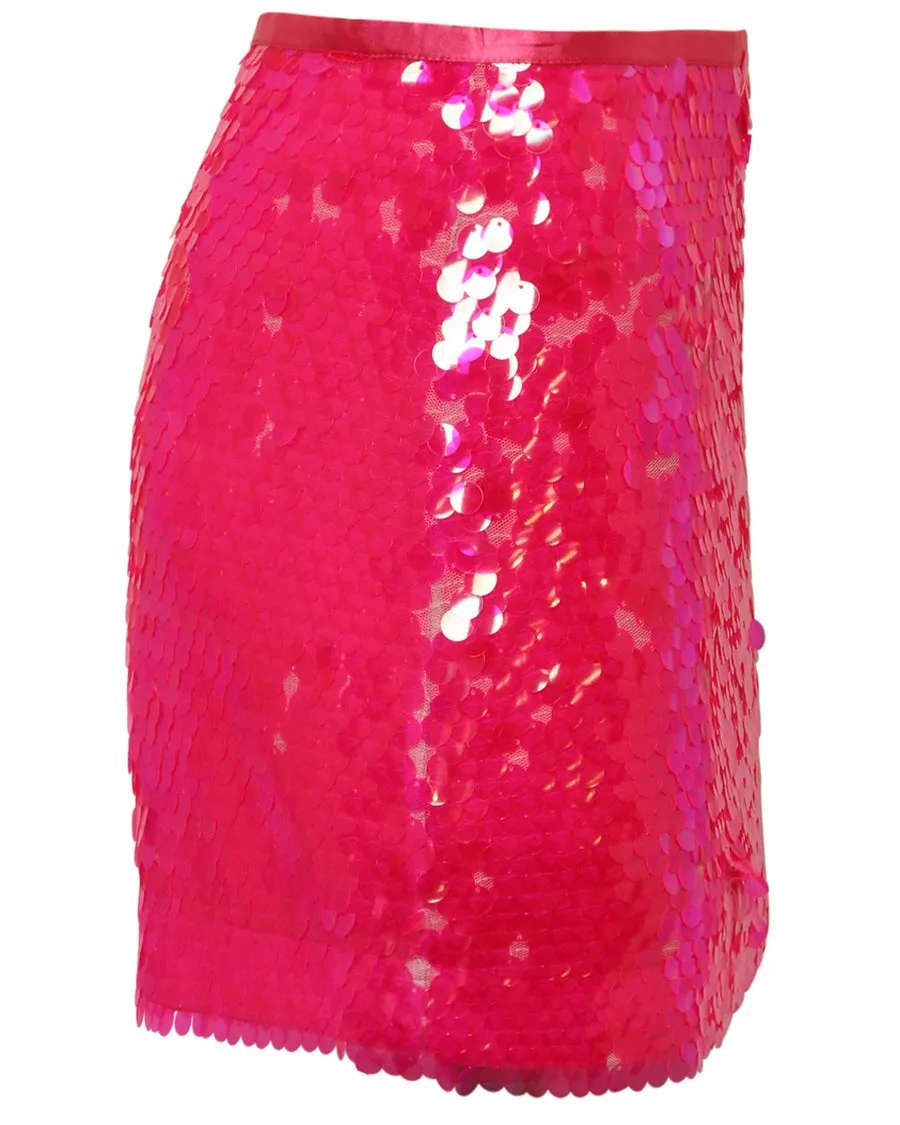 Strawberry Jolly Rancher Sequin Mini Skirt