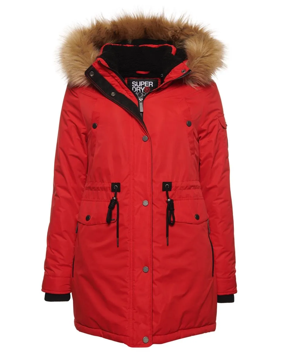 Superdry Womens Nadare Parka Jackets Burnt Red