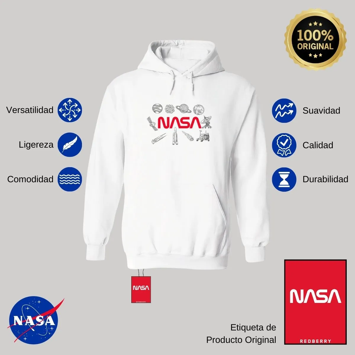 Sweater Suéter Mujer Hoodie Nasa Espacio