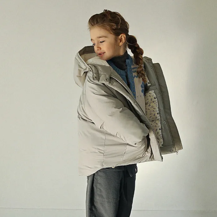 Tambere Child Erif Hooded Puffer Jacket Grey