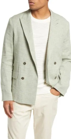 Ted Baker Oadby Textured Linen Blazer Light Green