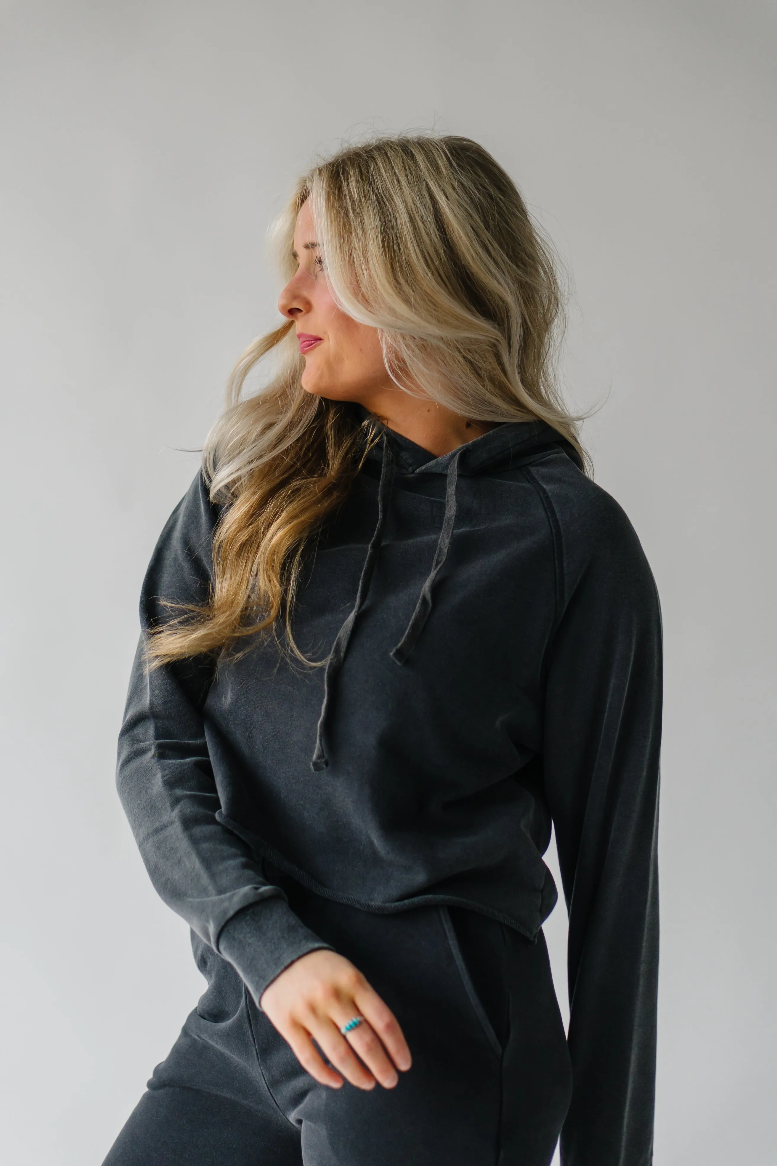 The Hansel Cropped Hoodie in Black