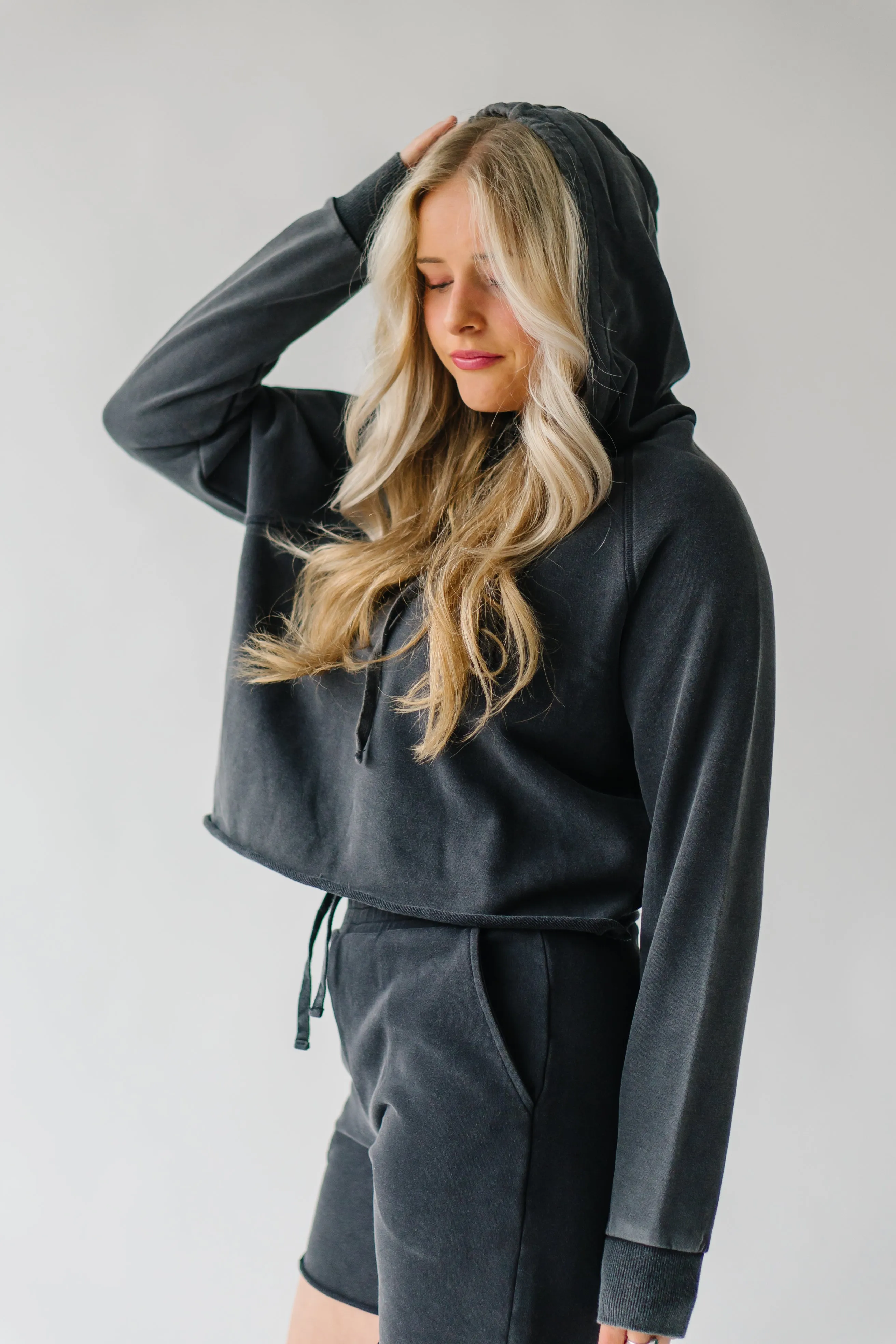 The Hansel Cropped Hoodie in Black