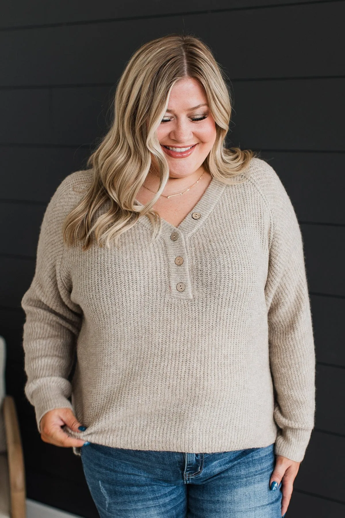 Took My Breath Away Sweater- Oatmeal