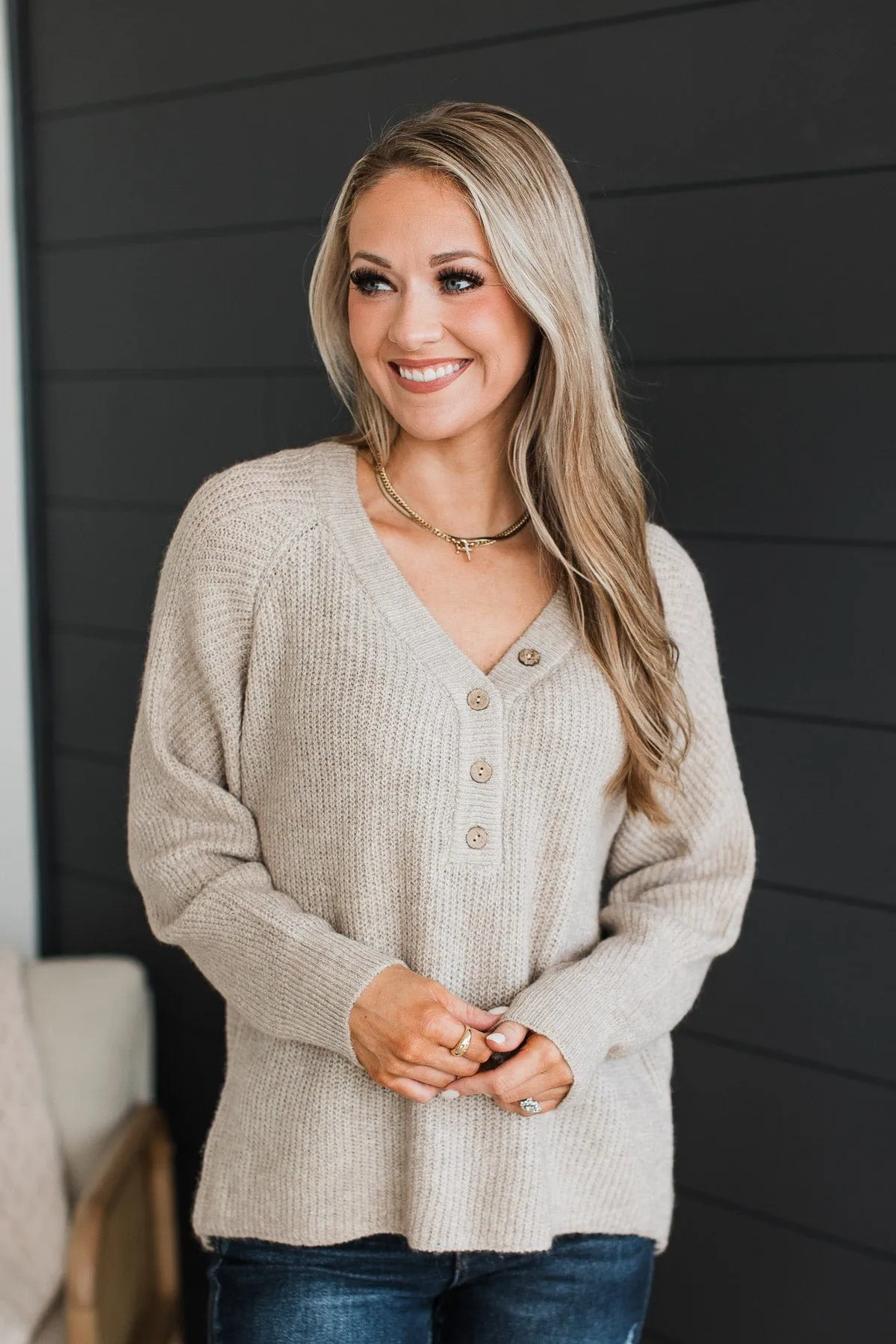 Took My Breath Away Sweater- Oatmeal