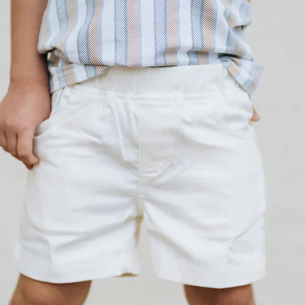 TRILOGY DESIGN CHINO SHORTS | WHITE