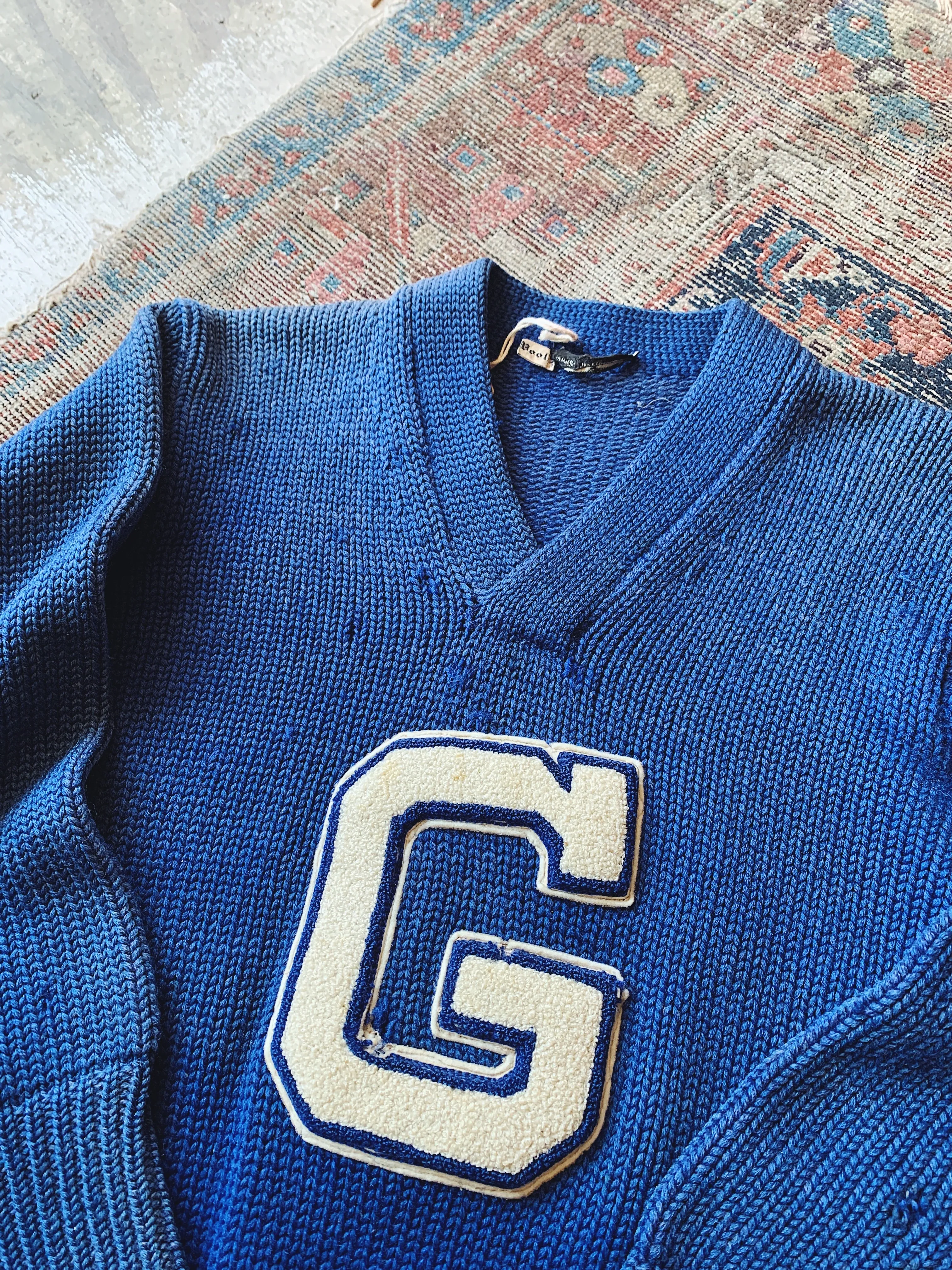 Vintage “G” Varsity Sweater - Size Small