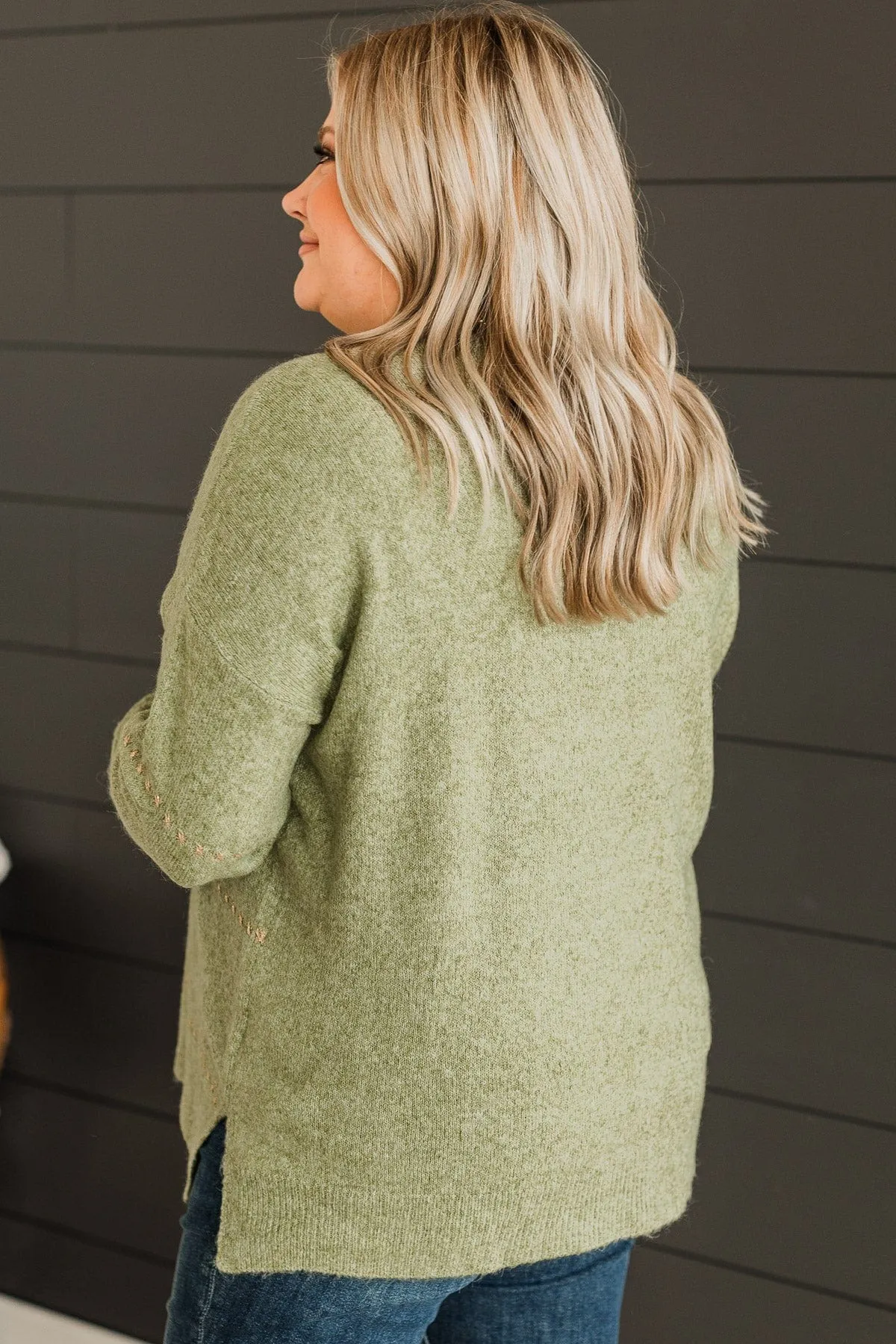 Watch Them Swoon Knit Sweater- Sage