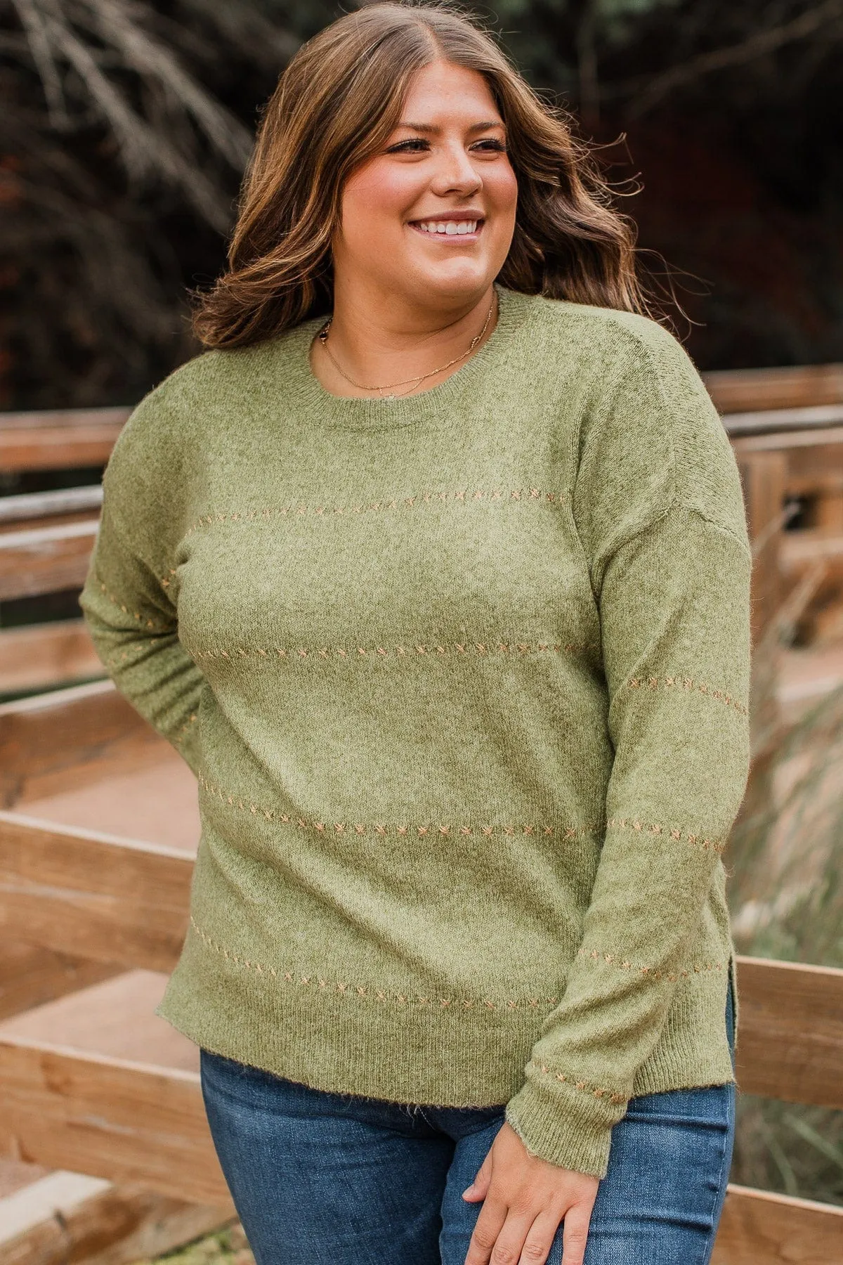 Watch Them Swoon Knit Sweater- Sage