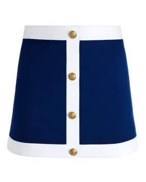 White and Indigo Colton Mini Skirt