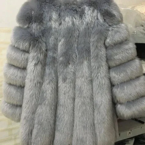 Winter Jacket Women Fashion Thick Warm Faux Fur Jackets