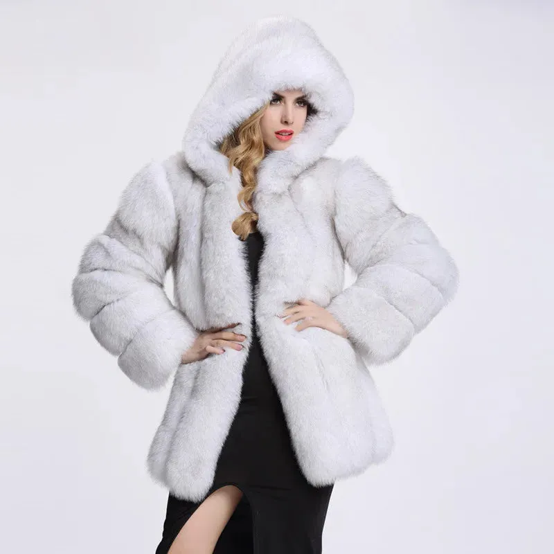 Winter Jacket Women Fashion Thick Warm Faux Fur Jackets