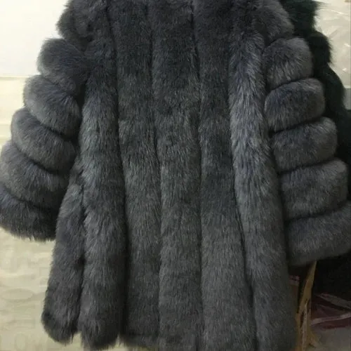 Winter Jacket Women Fashion Thick Warm Faux Fur Jackets