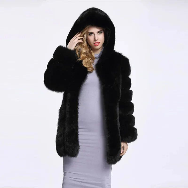 Winter Jacket Women Fashion Thick Warm Faux Fur Jackets