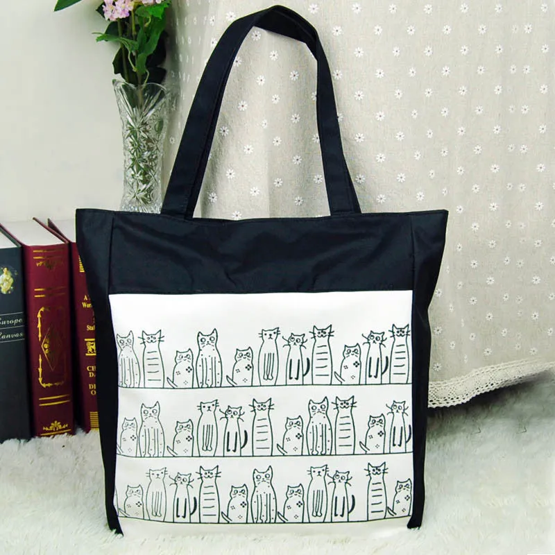 Women Canvas Bag casual Shopping Shoulder Hbag Office Lunch Beach Tote creative bolso Feminina