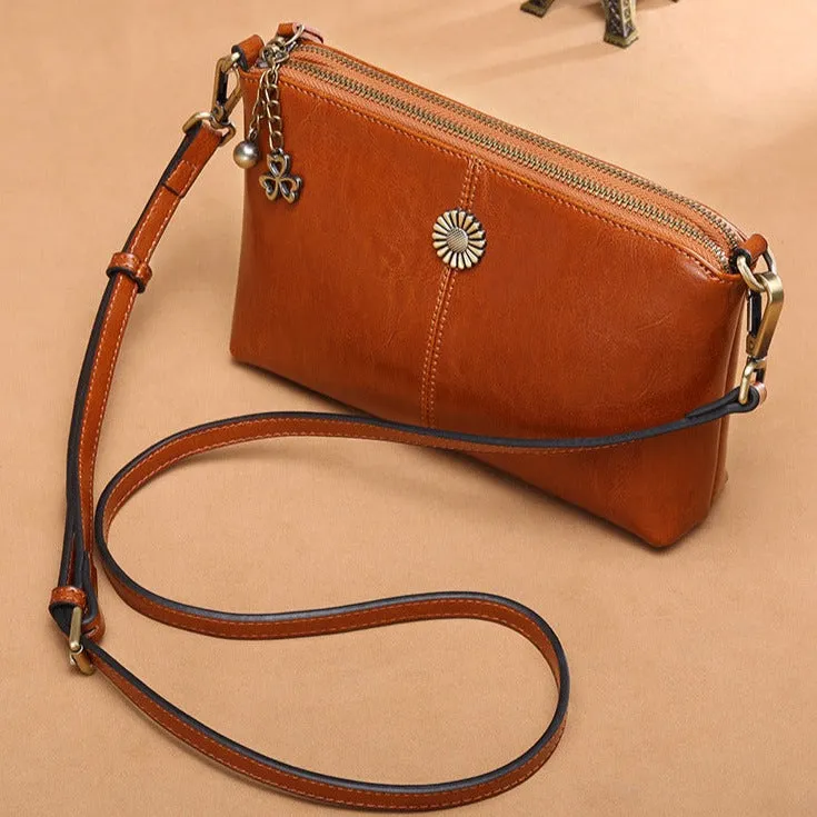 Women's leather crossbody bag