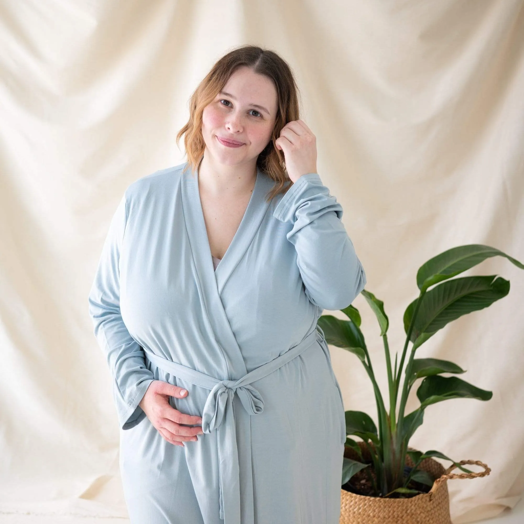 Women’s Lounge Robe in Fog