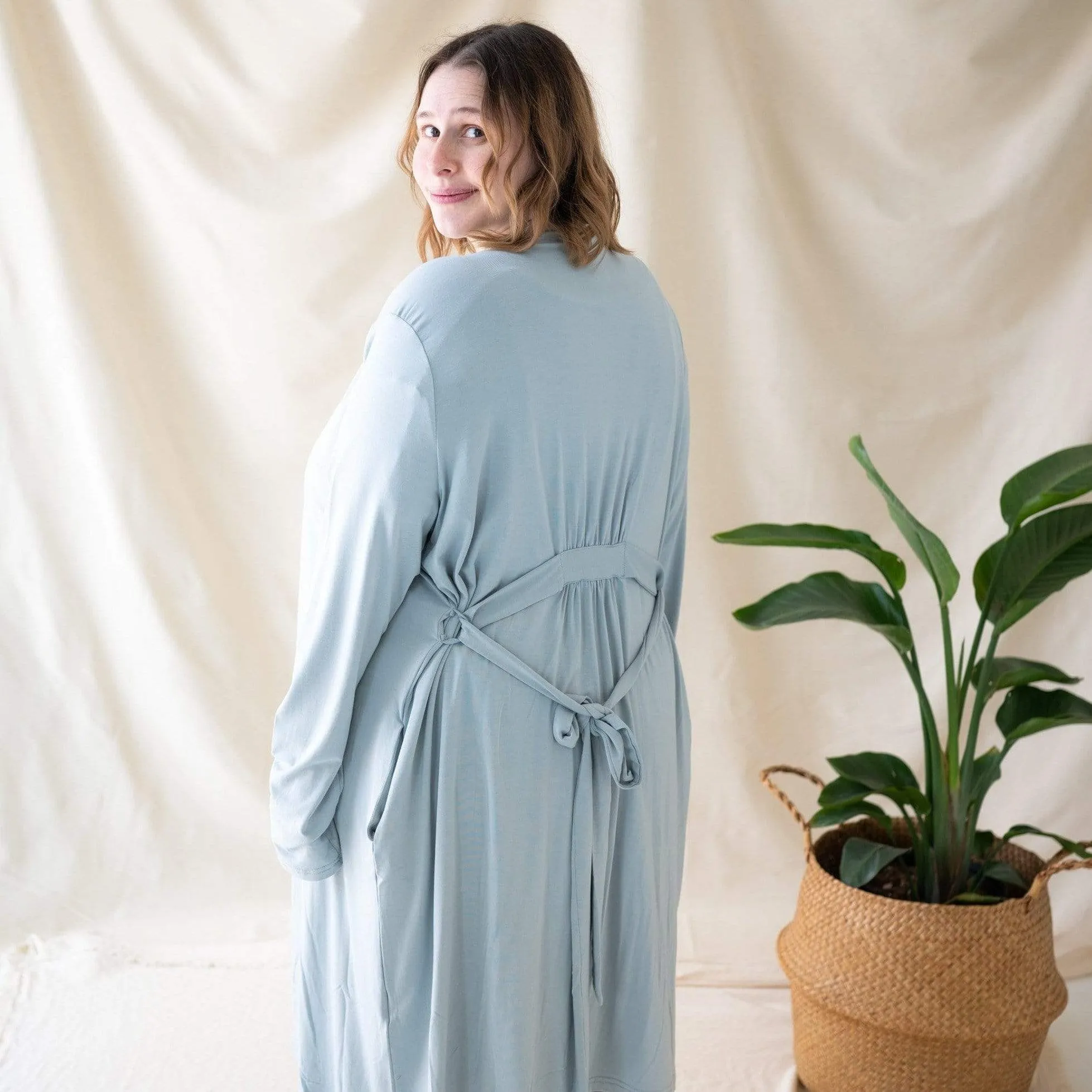 Women’s Lounge Robe in Fog