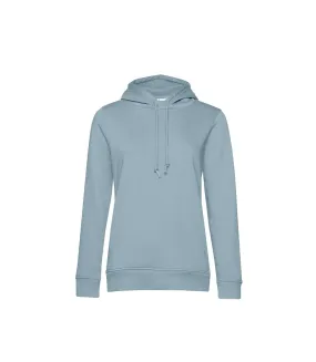 Womens/ladies organic hoodie fogle blue B&C