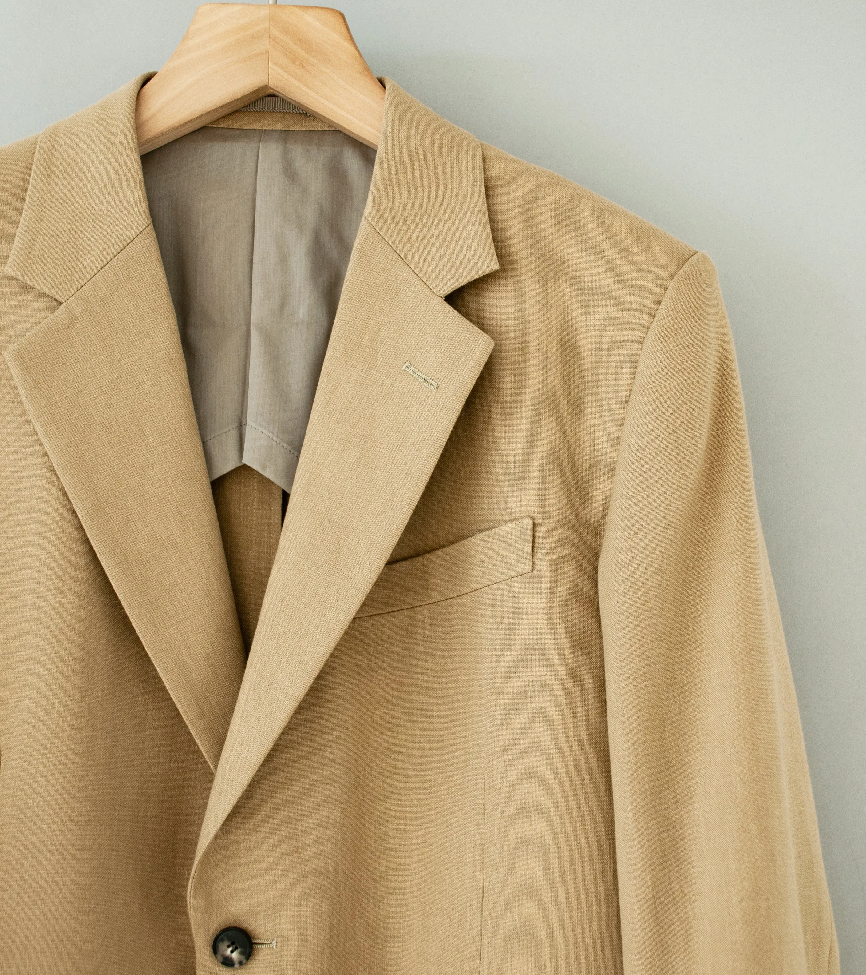 YLÈVE 'Hemp Organic Cotton Canvas Blazer' (Khaki)