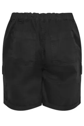 YOURS Curve Black Cargo Chino Shorts